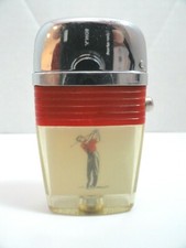 Vintage Scripto VU Lighter Golfer with Red Band 