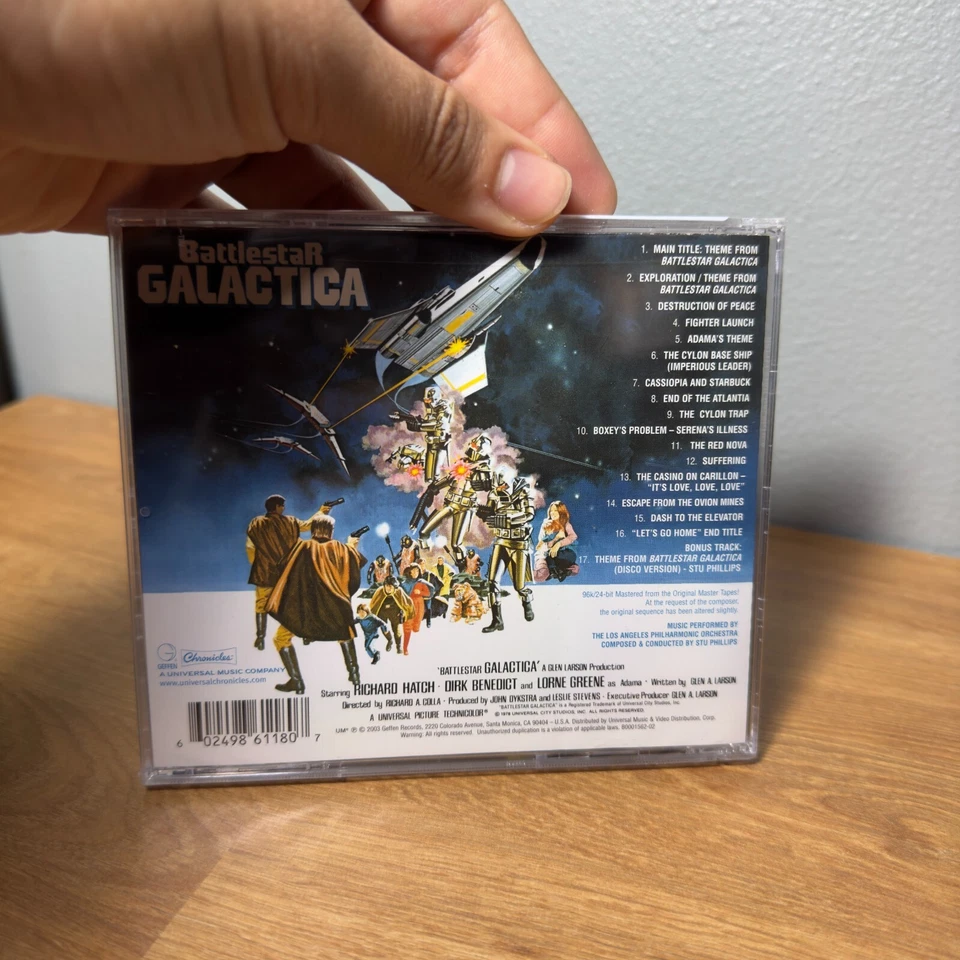 BATTLESTAR GALACTICA 1978 25th Anniversary  CD SOUNDTRACK STU PHILLIPS Score NEW - Image 3 of 4