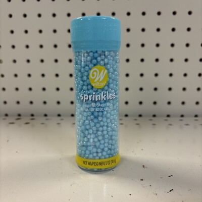 Wilton Blue Sugar Pearls Add A Touch Of Elegance With Blue Pearl - 5 Oz,1Pkg