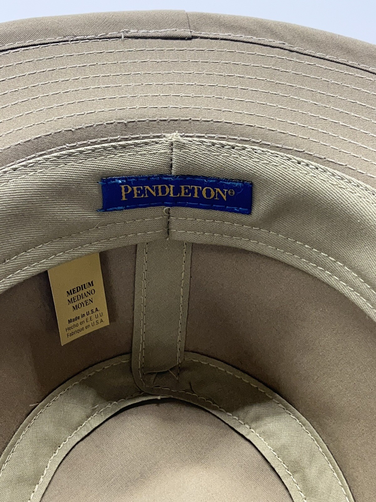 Pendleton Fedora Hat Vintage Size Medium Tan - image 5