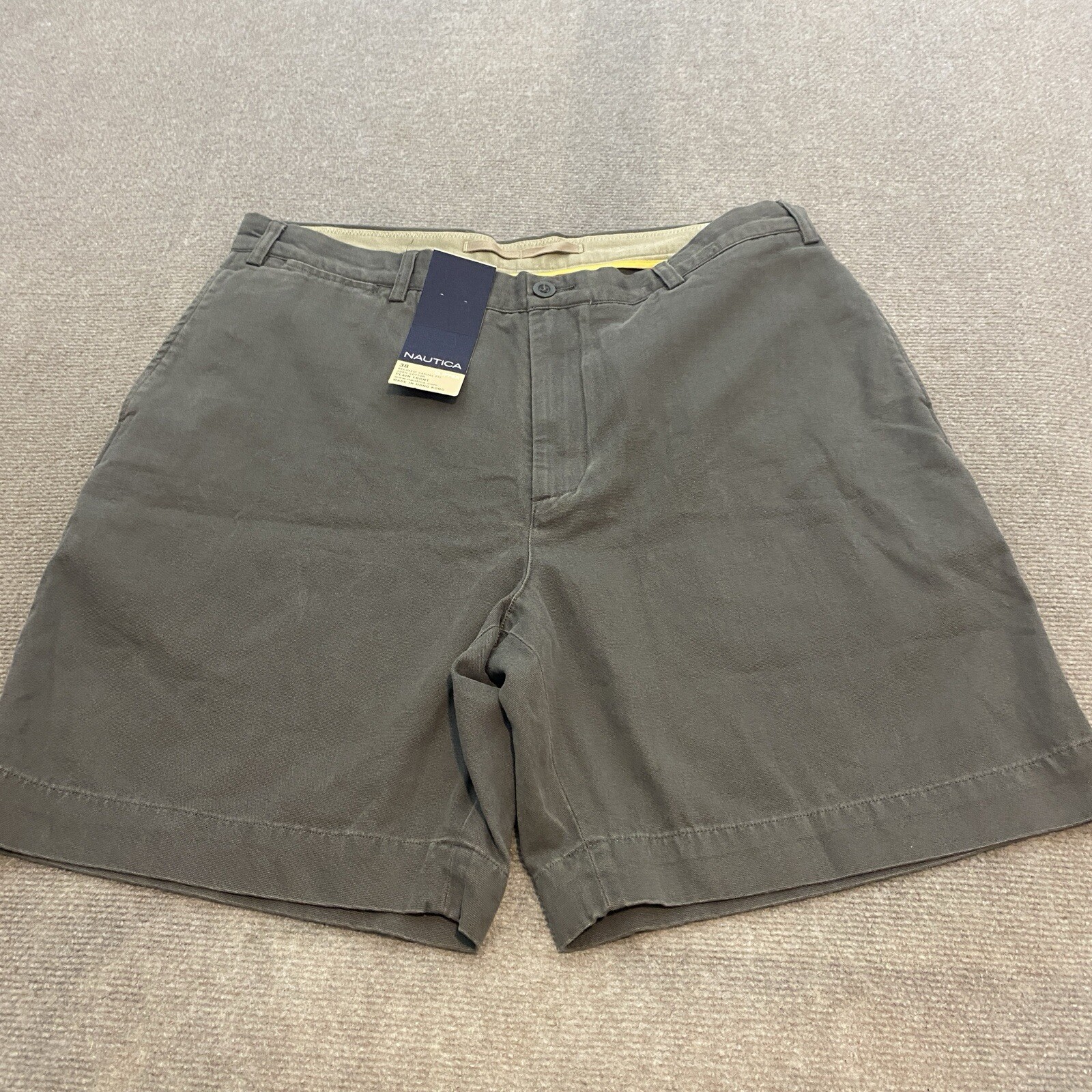 Nautica Clipper Shorts Mens 38 Brown Relaxed Cotton 8