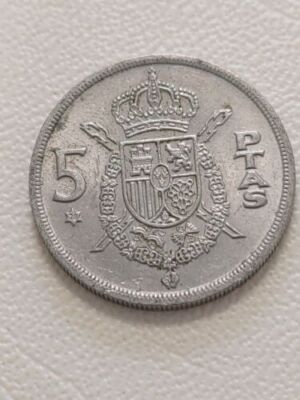 1975 SPAIN / 5 PESETAS PTAS mark 78 Espana free UK post Kayihan coins T98
