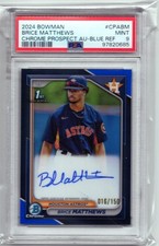 2024 Bowman - Chrome Prospect Autographs Brice Matthews #CPA-BM Blue...