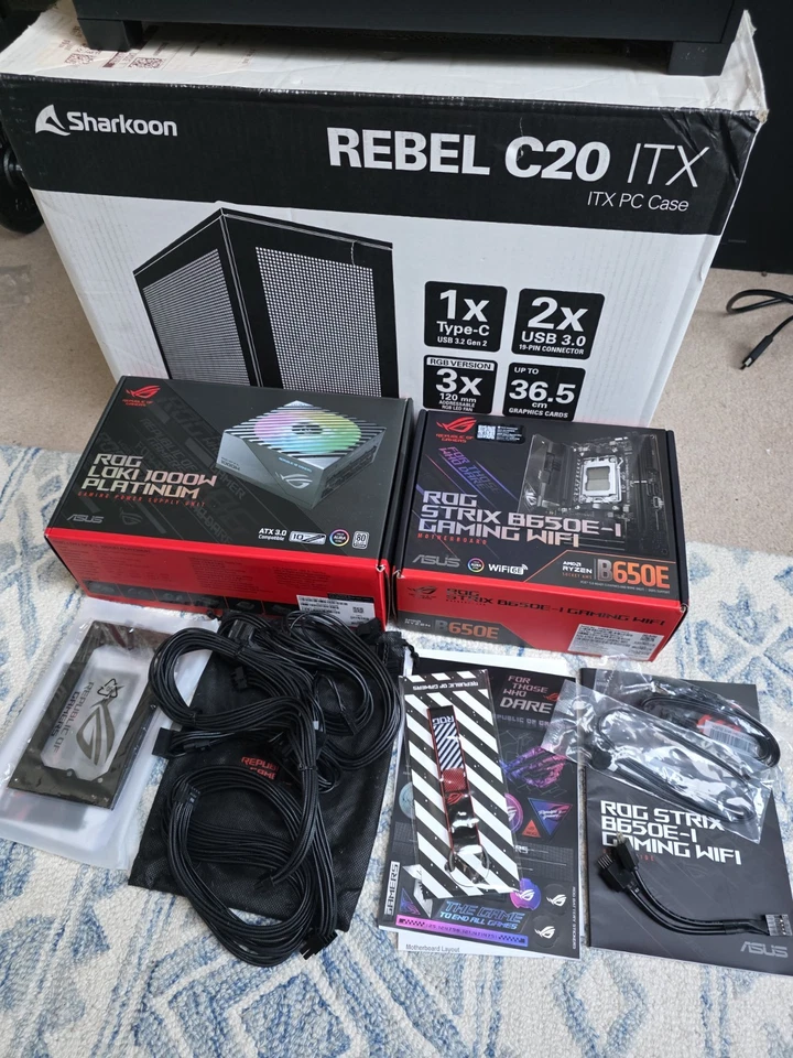 AMD Ryzen ITX PC, 9600x, 32gb 6000 CL30, 1TB Nvme, Asus B650E-l, Asus Loki 1000W - Image 3 of 4