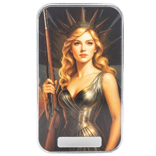 1 oz Silver Lady Liberty Colorized .999 Silver Bullion Bar #A659