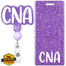 SEEVOR CNA Nurse Badge Buddy Reel Purple