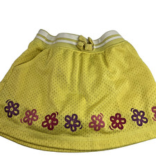 OshKosh Bgosh Toddler Girl Skort Yellow Floral Mesh 2T Summer