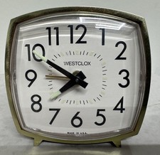 Vintage Westclox Alarm  Clock Made in USA Fau...