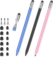 Stylus Pen for Touchscreen, 3-In-1 Rubber Disc Stylus, High Sensitivity and Prec