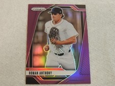 2025 PANINI PRIZM ROMAN ANTHONY 144/149 PURPLE PRIZM ROOKIE CARD RARE PARALLEL