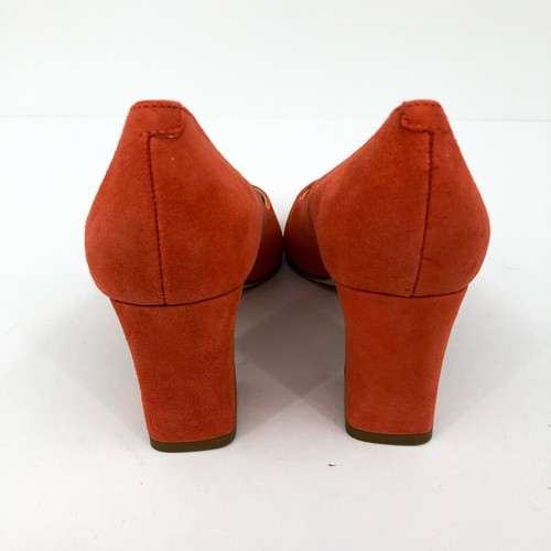 MARC FISHER Women's Zala Pumps Size 6 M Orange Suede Block Heel Pointy NWOB - Picture 9 of 11