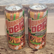 Mountain Dew Mango Rush Little Ceasars 2 Cans