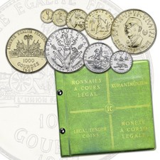 HAITI 1967 Uniface Die trials Set in aluminum for Gold & Silver Extremely RARE!