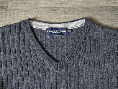 TOM TAILOR Herren Pullover Pulli Sweatshirt anthrazit grau Gr. XL