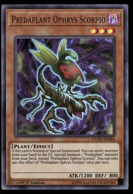 Predaplant Ophrys Scorpio DUPO-EN066 Ultra Rare Yu-Gi-Oh 1st Edition Near Mint