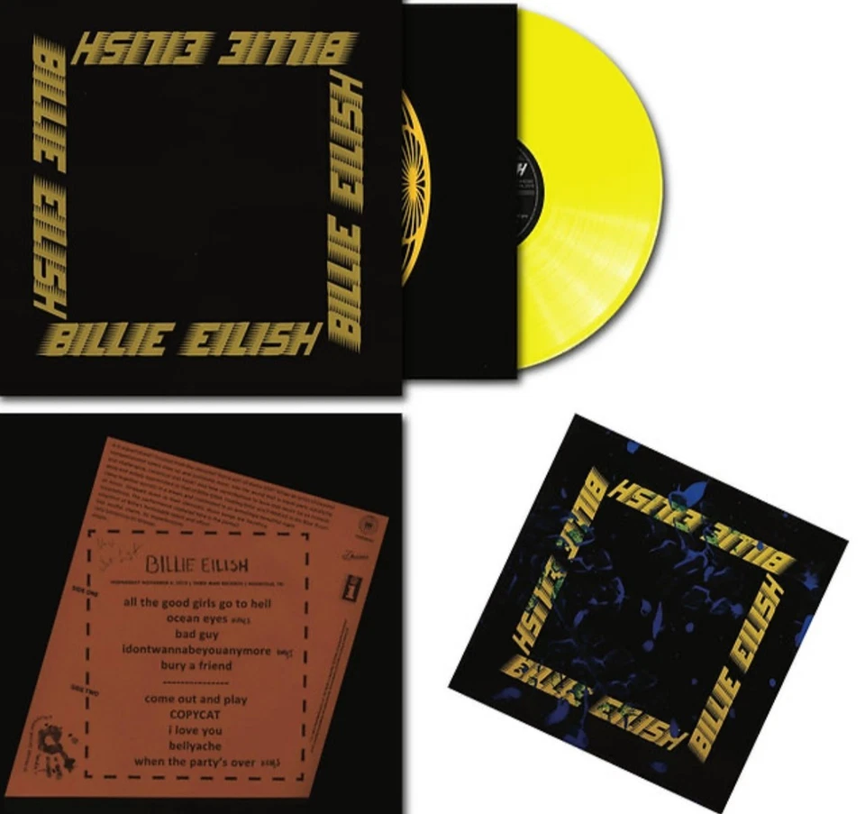 BILLIE EILISH - Live at Third Man Records Yellow Coloured Rare 2025 Import Vinyl - Image 2 of 2