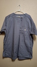 Carhartt Rugged Flex Scrub Top Mens Gray V-Neck Pocket Modern Fit XL
