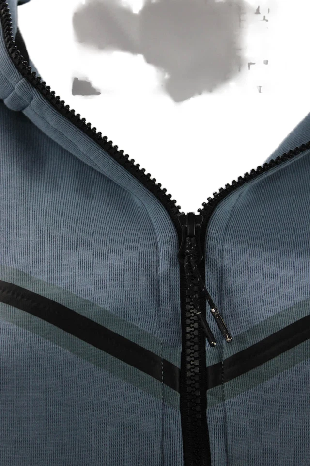 Sudadera con Capucha Nike Unisex Cremallera Completa Azul Manga Larga Talla M Foto 4 de 4