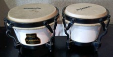 Meinl Percussion Marathon Series Bongos Mini White Hand Drum Heavy Duty