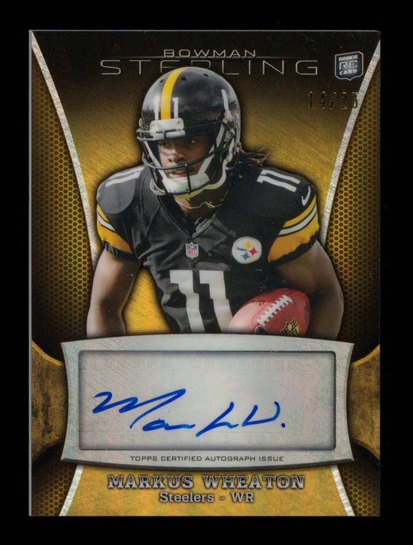 Markus Wheaton Bowman Sterling Autographed Rookie Relic #MW Gold Refractor