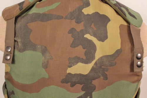 Men's VTG 80s US Army Body Armor Woodland Camo Fragmentation Vest Sz S 1980s - Picture 11 of 13