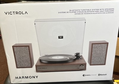 Victrola Harmony Turntable System, Bluetooth, Wired Bookshelf Speakers