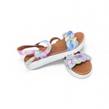 Girls Wonder Nation Multicolor Braided Kids Sandals Size 3