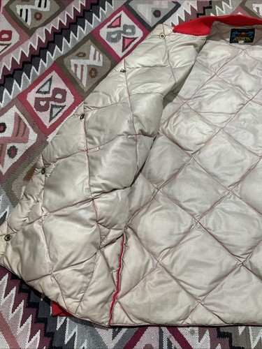 Vintage Expedition Eddie Bauer Quilted Jacket Red 50s 60s Goose Down Large - Picture 11 of 18