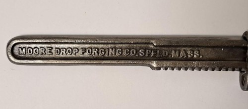 Vintage Ford Script 9" Adjustable Monkey Wrench T1387 Moore Drop Forging Tool Co - Picture 4 of 12