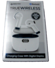 Sentry Bluetooth Earbuds With Charging Case, White, Brand New