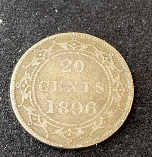 1896 Newfoundland 20 Cents 0.9250 Silver ASW 0.1402 Oz Free Shipping