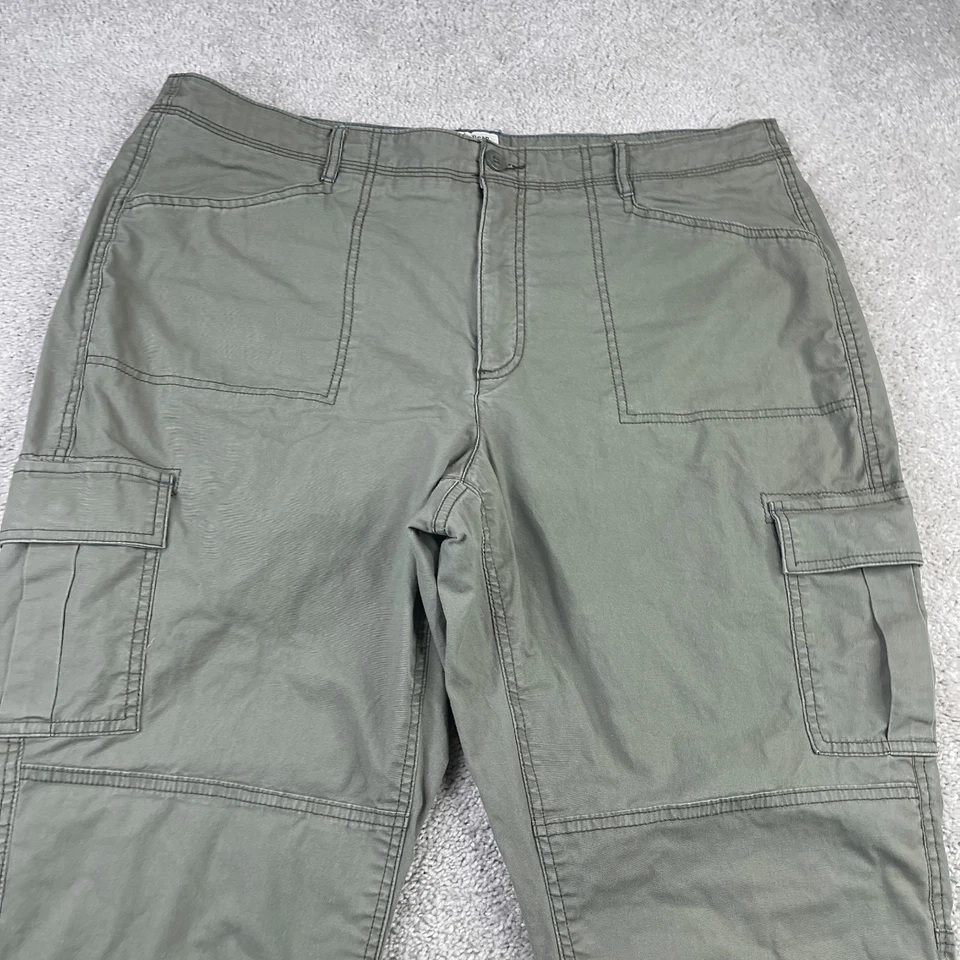 Pantalones LL Bean para mujer 18 verde cargo ajuste favorito franela forrados utilitarios al aire libre Foto 2 de 4