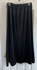 Herman Geist Maxi Skirt Black Elastic Waistband Largel Vintage 1980's
