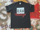Raw Vintage Mens Heavyweight Black Graphic Crew T Shirt Medium Been Dope Supply