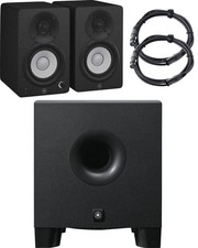 Yamaha HS4 Aktiv Studiomonitor Paar schwarz Lautsprecher Subwoofer Kabel Set