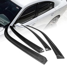 Real Carbon Fiber Door Window Visor Rain Guard for 2011 2021 Dodge Charger