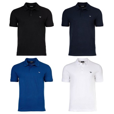 EMPORIO ARMANI Herren Poloshirt - ESSENTIAL, Pique, Regular Fit, Cotton Stret...