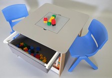 Bau Spieltisch Kinder Bautisch Basteltisch Kindergarten mit Stauraum