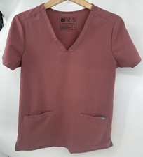 FIGS Scrub Top Shirt Women XS Technical Collection Mauve Pink Pockets Medical