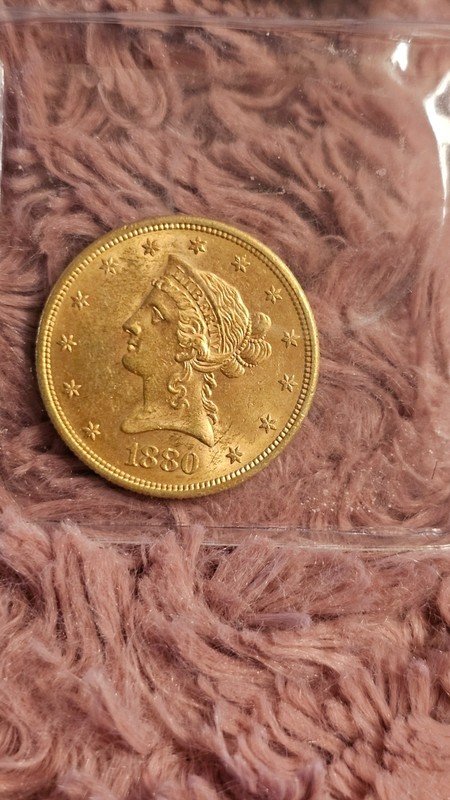 1880 $10 Liberty Head Gold Eagle Pre-1933 U.S. Gold Coin AU Details