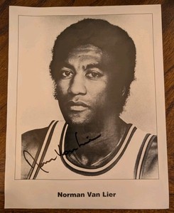 Vintage Norm Van Lier Chicago Bulls Signed Picture Autograph 8 x 10 Photo