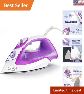#ad Steam Iron for Clothes 1750W Iron with Rapid Heating Non Stick Ceramic Sole... $79.99