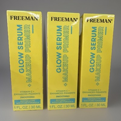 3x Freeman Glow Serum Makeup Primer Vitamin C 1oz Hydrating Smoothing