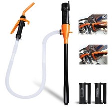 Portable Battery Powered Fuel Transfer Pump 2.4 GPM Gas Diesel Water Flow Hose