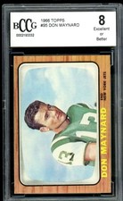 Don Maynard Card 1966 Topps #95 BGS BCCG 8