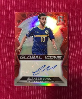 2016-17 Panini Spectra - Global Icons Miralem Pjanic #GI-MPJ Red /65 (AU)