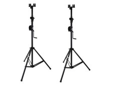 MR DJ ST150-2 2 X 10Ft Light Stand Stage Lighting Truss Hand Crank Up 6" T-Bar