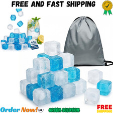 400 Pack Reusable Ice Cubes for Coolers Drinks,Whiskey Coffee Bars Party Camping