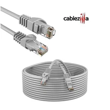 Cat5e Gray Ethernet Patch Cord LAN Network Cable RJ45 UTP 1.5FT- 20FT Packs LOT