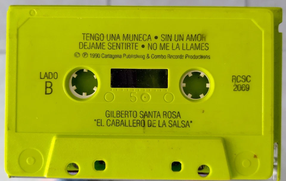 Gilberto Santa Rosa - El Caballero de la Salsa (Cassette, 1990) Combo Records - Imagem 4 de 4